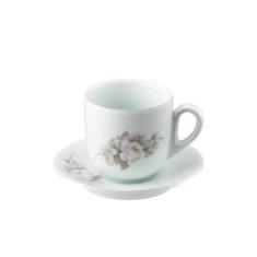 Xícara Chá Pires 25 Linha Pampa Eterna Porcelana Schmidt