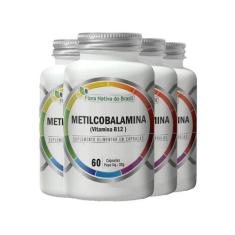 5 Vitamina B12 Metilcobalamina 414% 60 Cápsulas - Flora Nativa, sem