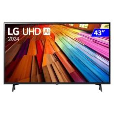 Smart TV 43 Polegadas LG 4K, 3 HDMI,  2 USB, Bluetooth, Wi-Fi, ThinQ, Alexa, Comando Voz - 43ut8000psa