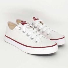 Tenis Feminino Coca Cola Em Lona Cc2349 Branco/Vermelho 40-Feminino