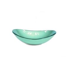 CUBA DE VIDRO OVAL 55CM VERDE