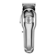 Máquina De Cortar Cabelo Cromada Profissional Kemei Km 1987