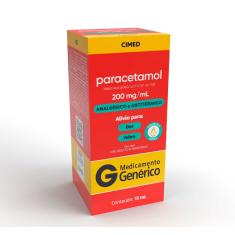 Paracetamol 200mg/ml Solução Oral 15ml Cimed Genérico 15ml