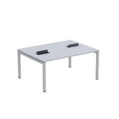 Mesa Plataforma Dupla com Pé de Aço para Coworking 160x120 Pdc16/12/2p Cinza
