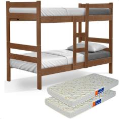 Beliche Solteiro Flex com Colchão Luke Castanho