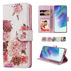 UEEBAI Capa carteira para Samsung Galaxy A13 5G, capa de telefone de couro PU com suporte e bloqueio de RFID, capa flip com compartimentos para cartões, alça de pulso, padrão gravado, fecho magnético,