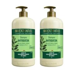 Kit 2 Shampoo Antiqueda Jaborandi 1 Litro Bio Extratus - Bioextratus