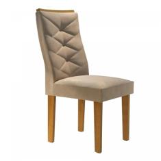 Conjunto 2 Cadeiras Estofadas Germany Espresso Móveis Ypê/Suede Pena