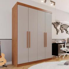 Guarda-roupa Solteiro 4 Portas 3 Gavetas Roma Espresso Móveis