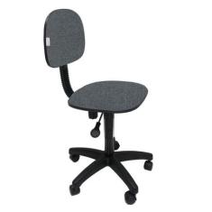 Cadeira Secretaria Giratoria Polo - Maiart, Cinza/Preto, Tecido J. Ser