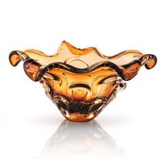 Centro De Mesa Em Cristal Murano Marrom - São Marcos