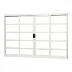 Janela de Aço de Correr 100x100cm 4 Folhas Minas Sul MGM