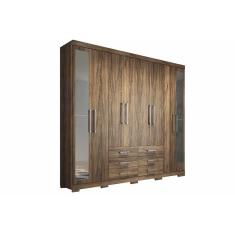 Guarda Roupa 8 Portas E 6 Gavetas C- Pés E Espelho Master 8.6 Demolição - Santos Andirá