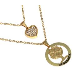 Colar Minha Profissão Geografia Globo Folheado Ouro 18k - Milena Folhe