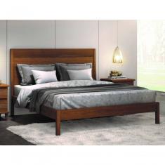 Cama Casal Madeira Maciça 1,40m - Lisboa - Móveis Montanhês