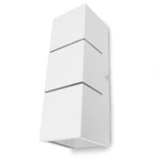 Kit Arandela 2 Focos Fachos 30Cm Externa Branca - 3 unidades