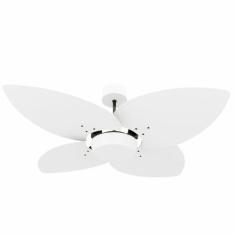 Ventilador de Teto Natuvent Dahlia No Light 4 Pás Madeira Branco, 220V