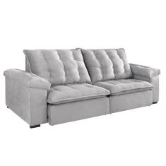 Sofá 4 Lugares Retrátil Itaguaí Cinza