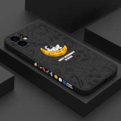 Capa de telefone fofa de astronauta dos desenhos animados para iPhone 15 Pro Max 11 12 13 14 Pro Max XS XR X 8 7 Plus Capa macia de silicone líquido, C, para iPhone 13 Mini