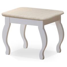 Banqueta com Almofada para Penteadeira Branco – Luapa 