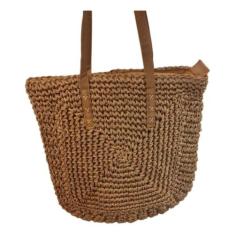 Bolsa Feminina Palha Ombro Resistente Moderna Praia Media - Alwy, Cara
