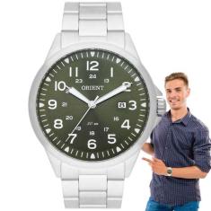 Relógio de Pulso Orient Masculino Aço Inoxidável Quartzo Resistência à