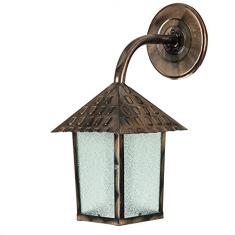 Arandela Colonial Quadrada Vidro Pontilhado Cobre Blumenau