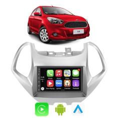 Central Multimidia Ford Ka 2015 2016 2017 7" Android-Auto/CarPlay Voz 