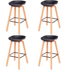 Kit 4 Banquetas Toledo Fratini 83 (altura) Revestimento Polipropileno 