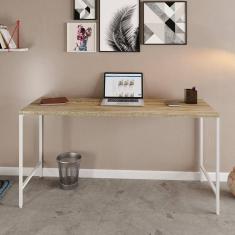 Escrivaninha Industrial 150cm Active Yescasa Carvalho / Est.Branca