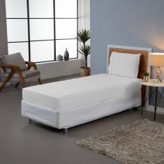 Jogo de Lençol Simples Roupa de Cama Solteiro Percal 140 Fios Ponto Palito Liso Algodão 2 Peças