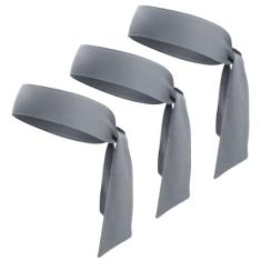 Faixa de cabeça esportiva esportiva para homens e mulheres, pacote com 3 faixas de cabeça ninja ajustáveis para karatê com absorção de suor e treino para basquete, corrida, tênis, atletismo