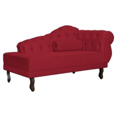 Recamier Larissa Lado Esquerdo 1,50 cm Veludo Vermelho - Montanaris Decor