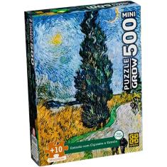 Mini Quebra Cabeça 500 Peças Estrada Com Cipreste Grow