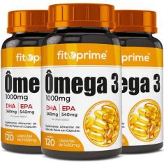 Kit 3x Ômega 3 Óleo De Peixe 120 cápsulas - FitoPrime