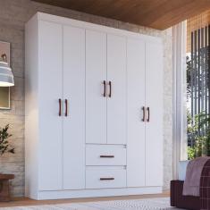 Guarda Roupa Texas 55600 6 Portas 2 Gavetas - Móveis Doripel