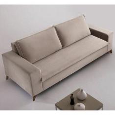 Sofá 3 Lugares 200cm Veludo Pés Imbuia Gregory - Sofani