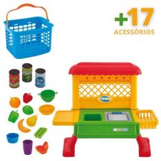 Super Feirinha Cestinha Infantil Bancada Frutas Copo Formas - Usual Br