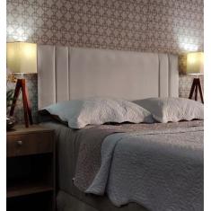Cabeceira King 195 Cama Box Double Siena Bege Suede Com Pés RBL