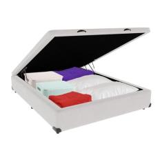 Cama Box Baú Casal 138x188 Branco - KazaMix
