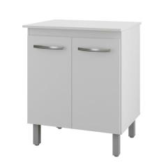 Balcão Multiuso Com Tampo 70 Cm 2p Serena Branco Mobbs