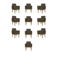 Kit 10 Cadeiras Escritório Reforçadas - Recepção Luxo - Balaqui Decor,