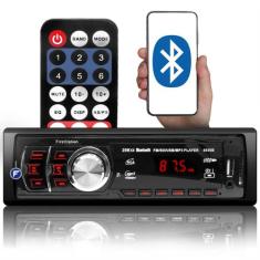 Aparelho de Som Automotivo Sem Toca Cd Mp3 Player Bluetooth Radio Usb 