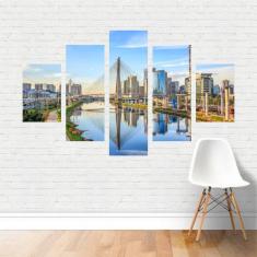 Quadro cidade são paulo ponte octávio frias oliveiras canvas