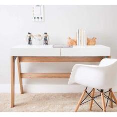Escrivaninha Mesa Escritório 125cm 2 Gavetas 26105 Trend - Artesano Mó