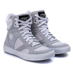 Tênis Hardcore Cano Alto Feminino Academia Sola Reta Em Couro 10300-Feminino