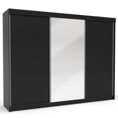 Guarda-roupa Casal 3 Portas 1 Porta Espelho 6 Gavetas Grajaú Yescasa