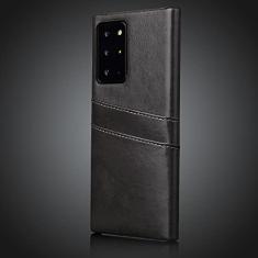 Estojo fino para cartão traseiro em couro retrô para Samsung Galaxy S20 S21 S22 S10 S9 S8 Plus Note 8 9 10 20 Ultra Cover, preto, para S9
