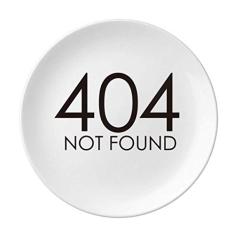 Programmer 404 Prato de Erro Não Encontrado Decorativo de Porcelana Salver Prato de Jantar