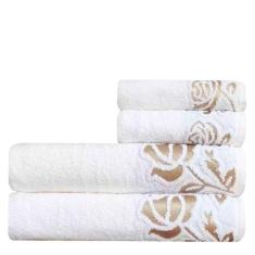 Jogo De Toalhas 4 Pç Macia Guadalupe - 500 G/M - Branca